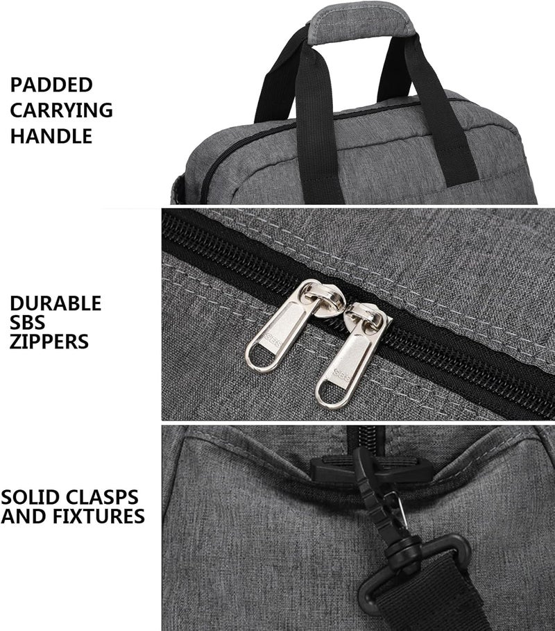 Ineetatu 14 inch Small Gym Bag for Women & Men, Mini Duffel Bag for Travel Sports Lightweight Carry On Bag, Grey - Image 5